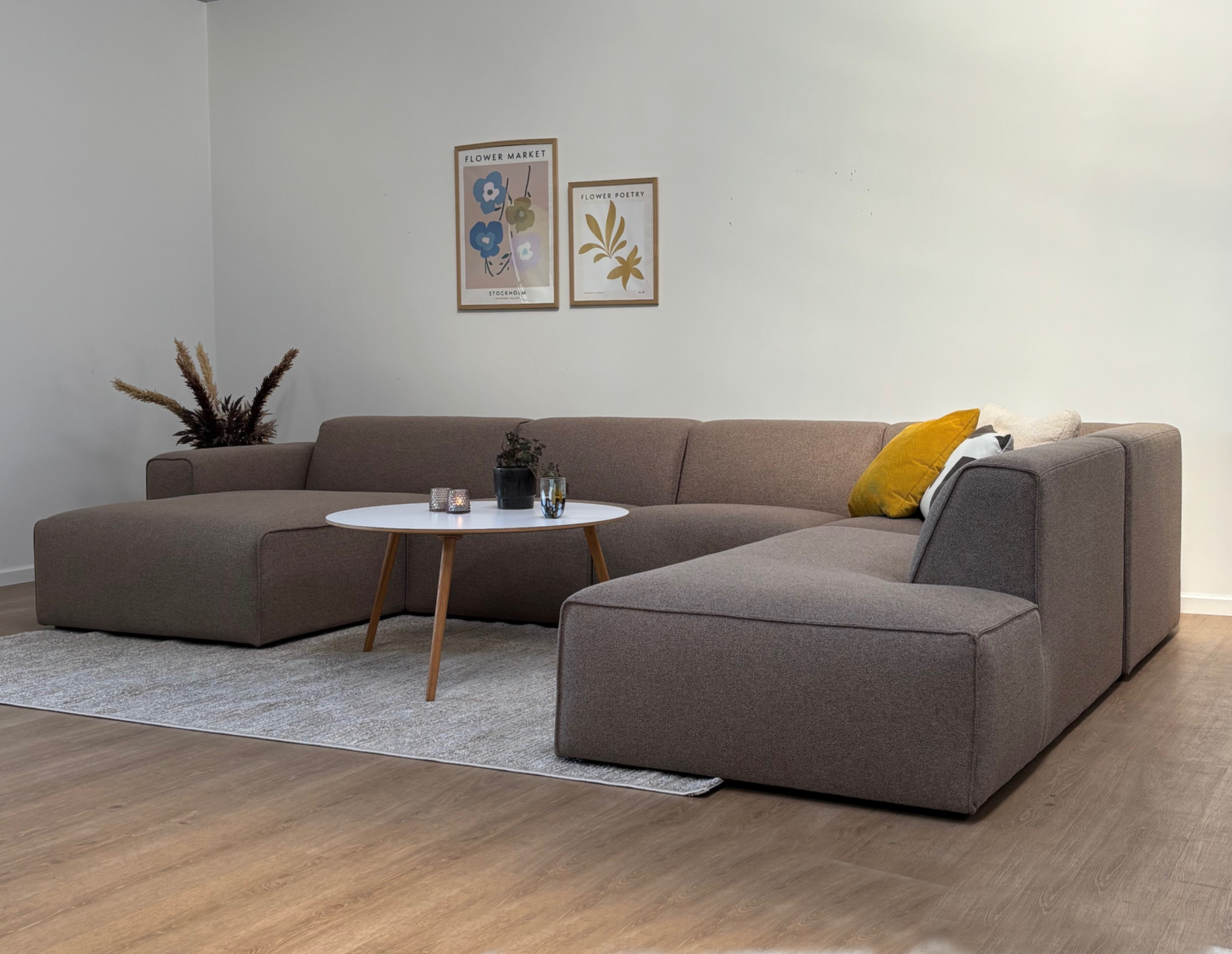 Manhattan  Sofa Med Chaiselong Open End Smalle Midt Moduler