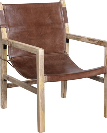 Blixen Loungestol Med Lædersæde