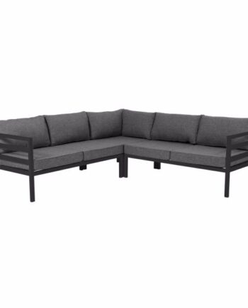 Weldon Hjørnesofa Sort Loungemøbler Brafab Enggården Havemøbler