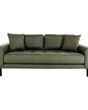 Lido Personers Sofa Personers Sofa Olivengrøn Med Puder Sorte Træben Hn1020