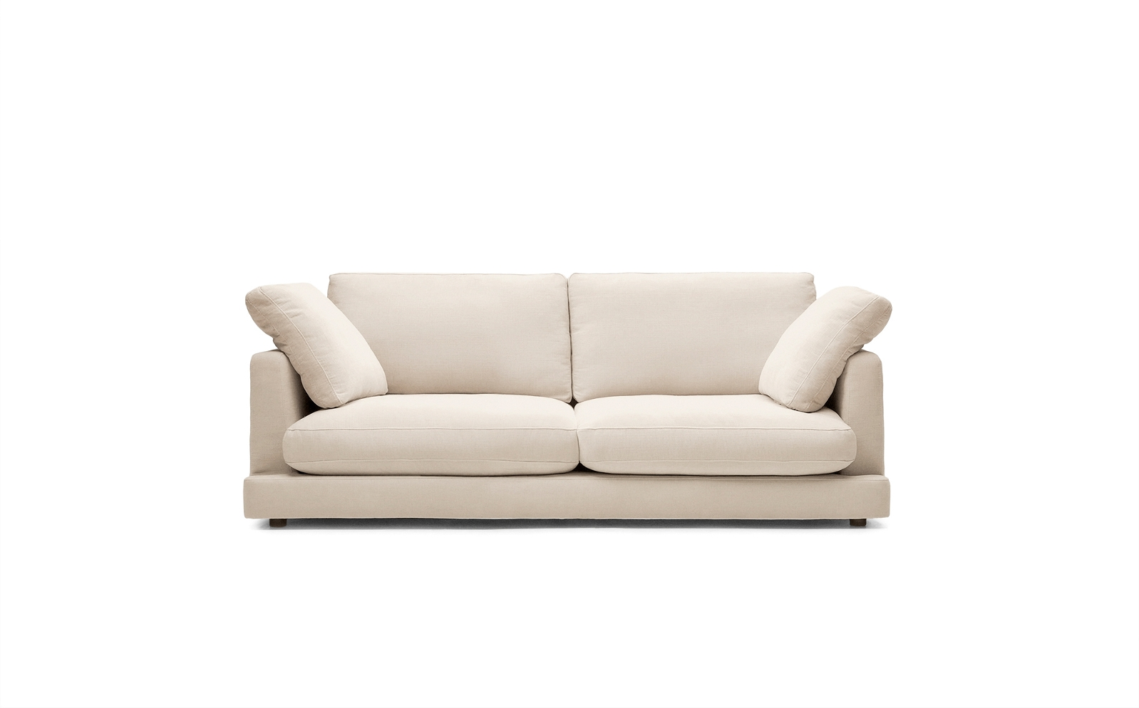Personers Sofa Kave Home Gala Beige Polstret Chenille Mediumfast Skum Aftageligt Betræk