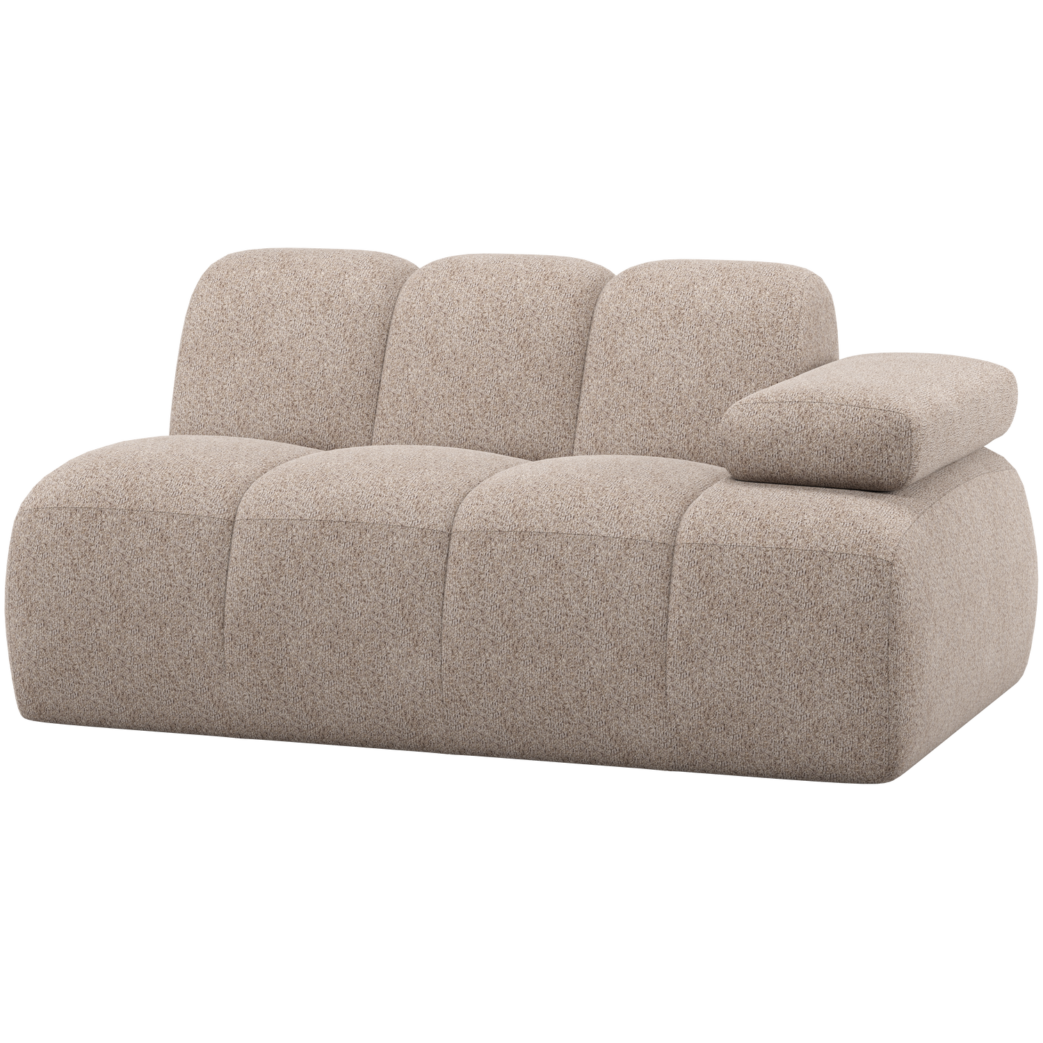 Woood Mojo Pers Sofa Element Armlæn Højre Mørk Sand Uld