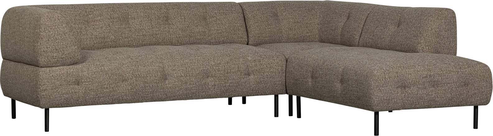 Hjørnesofa Højrevendt Woood Lloyd Mørkebrun Polyester 267x205x77