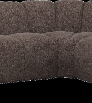 Hjørnesofa Woood Mojo Højrevendt Chaiselong Brun Chenille 310x230 100 Polyester