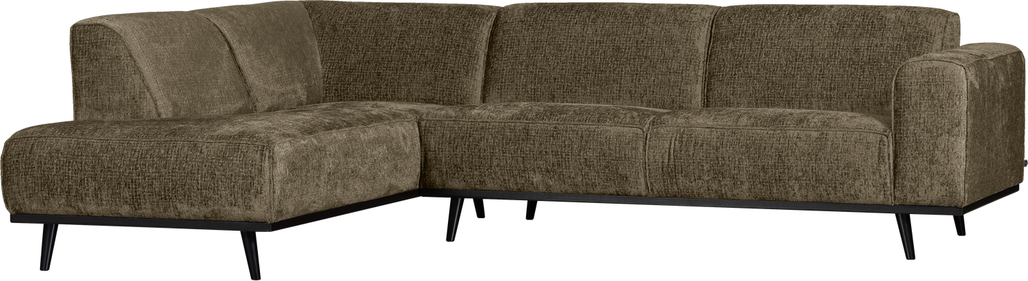 Hjørnesofa Woood Statement Venstrevendt Grøn Bonsai Struktureret Velour B274d210h77