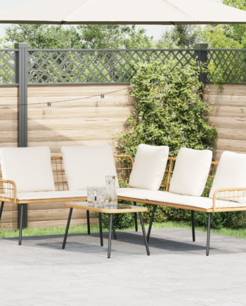 Sofa Med Pude Brun 123 82cm Metal