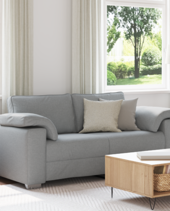 Sofa Med Pude Lysegrå 180 Stof