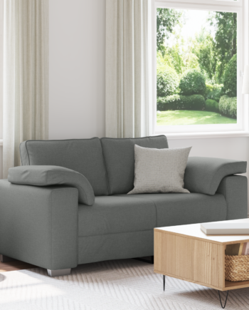 Sofa Med Pude Mørkegrå 160 Stof