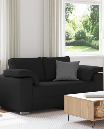 Sofa Med Pude Sort 160 Stof