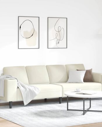 Sofa Sæt Creme Fløjl