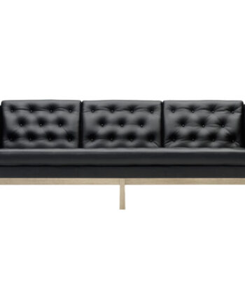 315 Sofa Sort Læder Stel Sort Luksus Læder