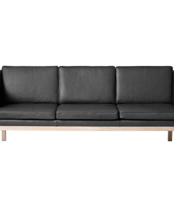 Fdb Møbler L43 Mogens Koch Pers Sofa Sort Læder : Erling Christensen Møbler
