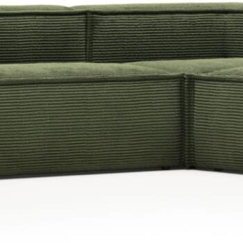 Hjørnesofa Kave Home Blok Modulsofa Polstret Grøn Ribfløjl 290x230