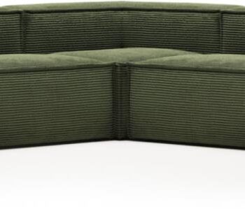Hjørnesofa Kave Home Blok Sofa 320x320 Grøn Stof