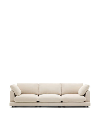 Kave Home Gala Pers Sofa Beige Chenille 300cm