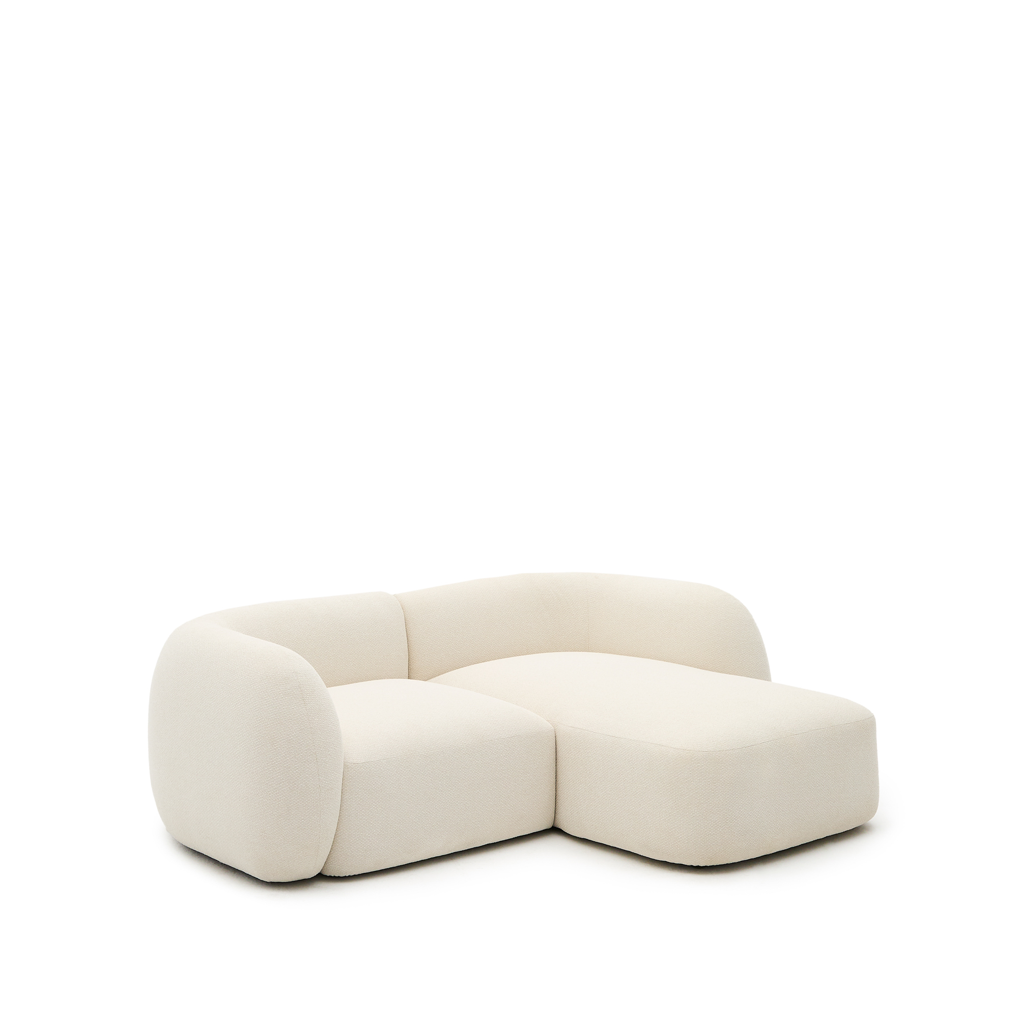 Kave Home Martina Pers Modul Sofa Højre Chaiselong Ecru Chenille Stof 230cm