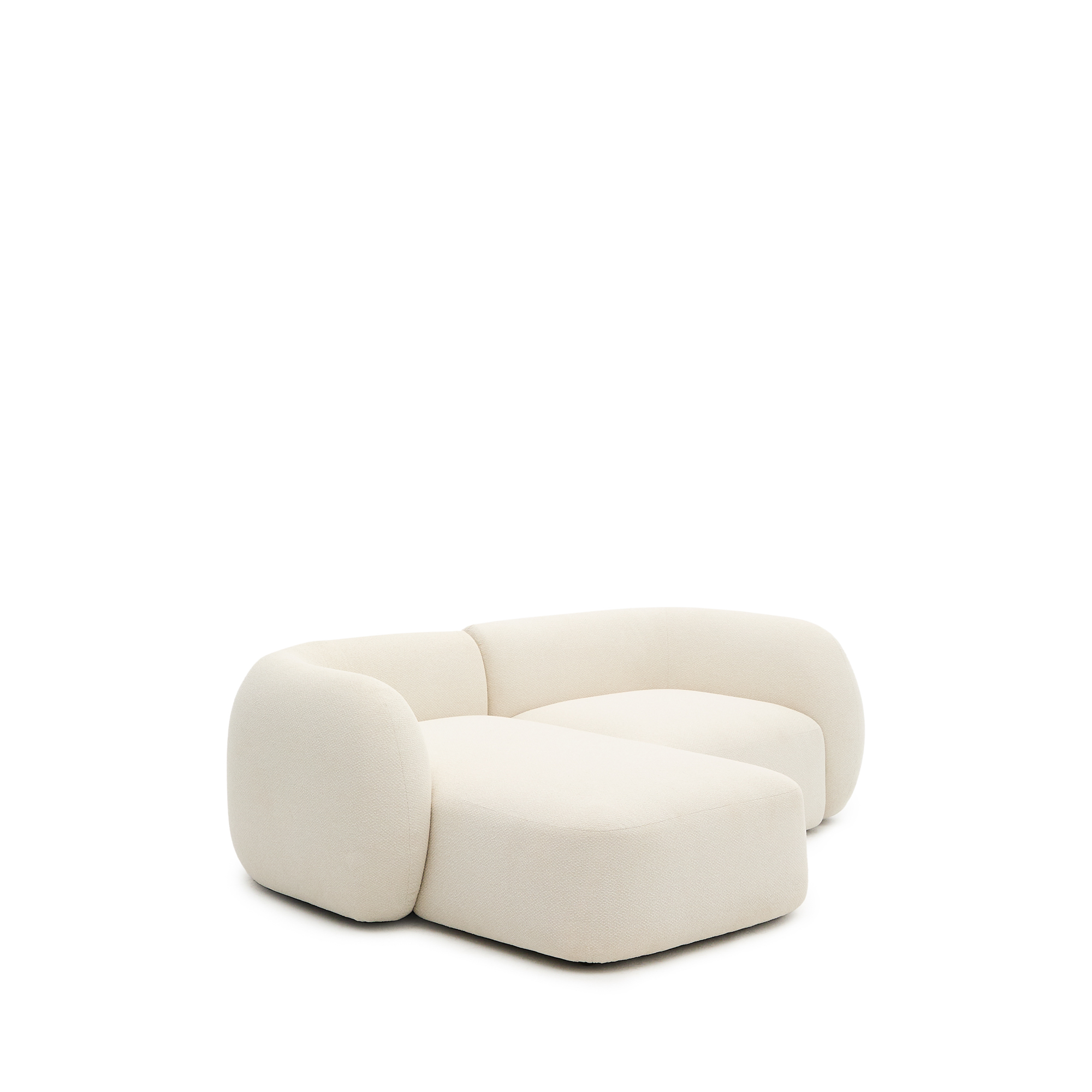Kave Home Martina Pers Modul Sofa Venstre Chaiselong Ecru Chenille Stof 230cm