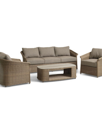 Mette Lounge Sæt Inkl Hynder Natur Sofa  Stole  Bord