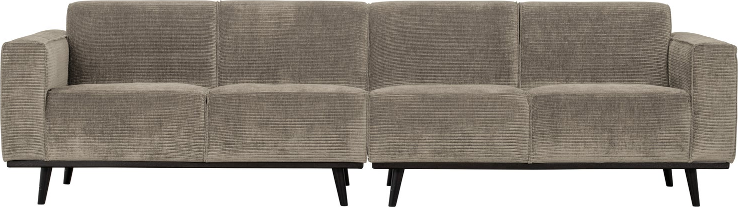 Personers Sofa Woood Statement Lergrå Ribstof Jacquard Fløjlsagtig 280