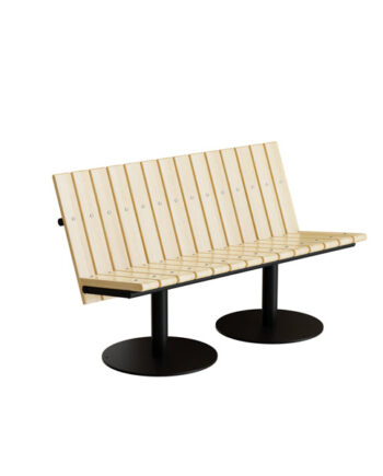 Sofa Cirkum Pers Lav Massiv Sort Understel