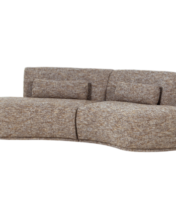 Woood Batavier Pers Sofa Halvrund Lysebrun Melange Stof