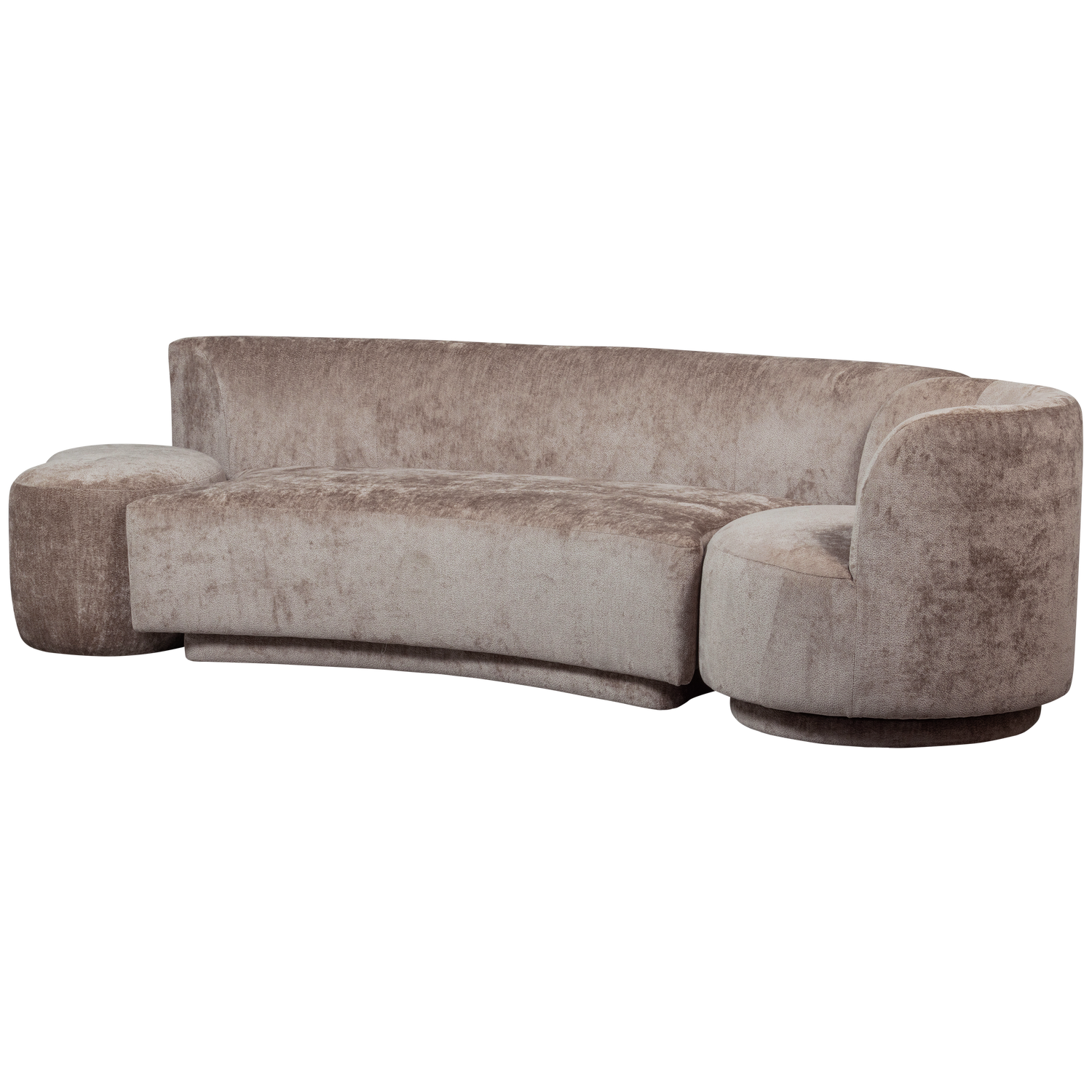 Woood Popular Kombi Pers Sofa Lænestol Puf Taupe Polyester