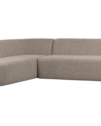Woood Sloping Hjørnesofa Venstre Natur Melange Chenille Polyester
