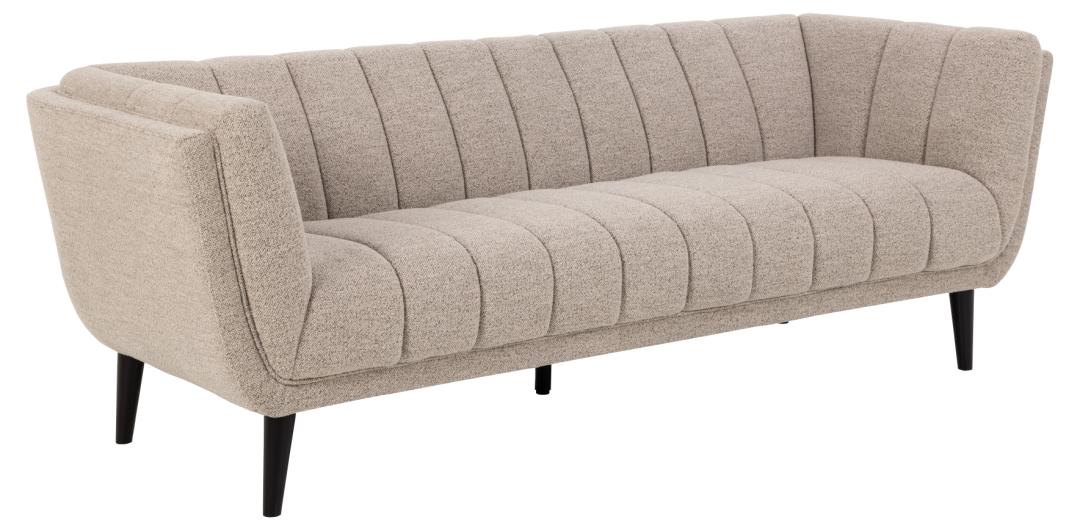 Act Nordic Tampa Pers Sofa Beige Stof Sort Gummitræ