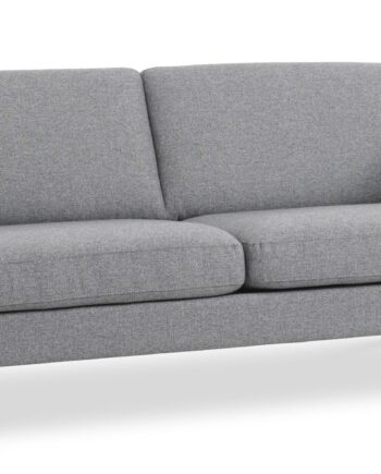Ask Pers Sofa Lys Granitgrå Polyester Stof Børstet Aluminium