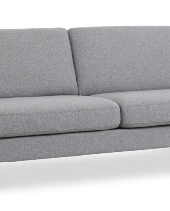 Ask Pers Sofa Lys Granitgrå Polyester Stof Sort Træ
