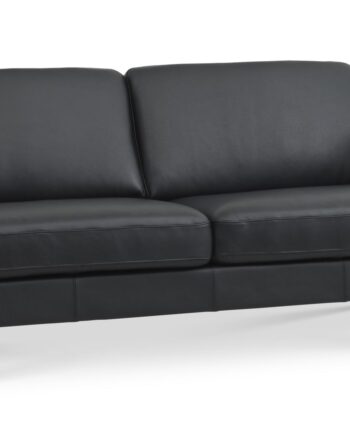 Ask Pers Sofa Sort Semianilin Læder Sort Træ