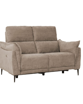 Barcelona 2pers Sofa Recliner Lys Brunt Stof