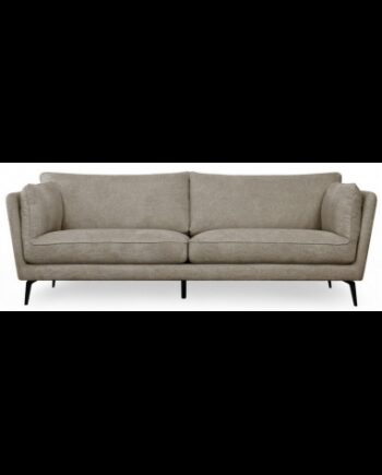 Baria Personers Sofa Metal Polyester B224 Sort Brun
