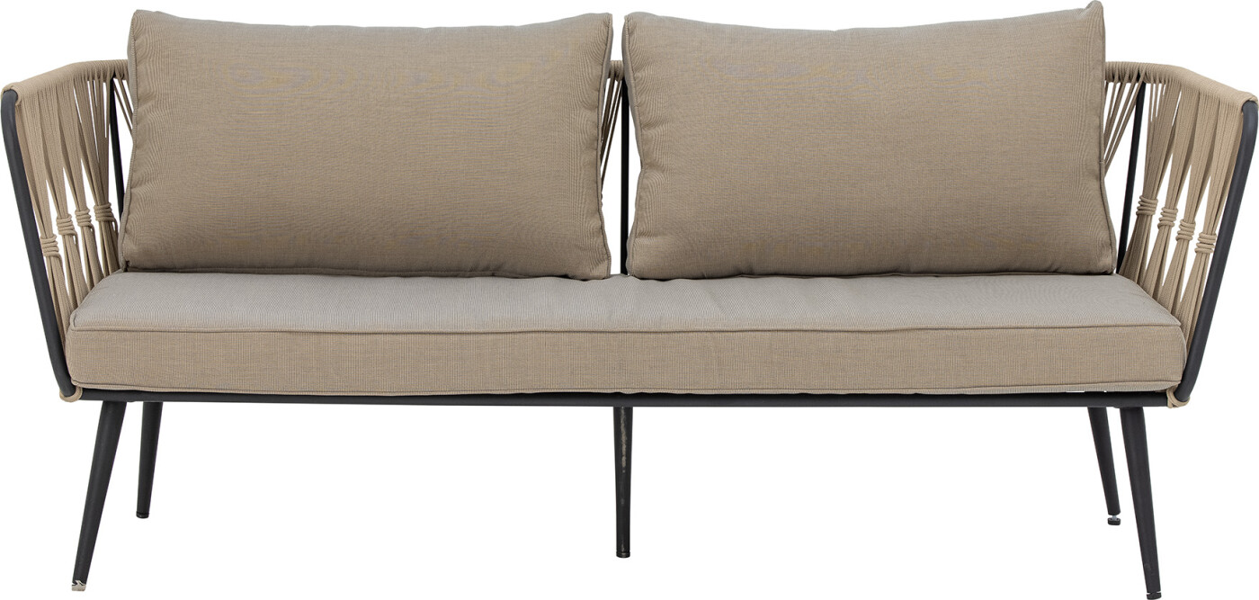 Bloomingville Pavone Sofa Brun Metal Havesofa Flet