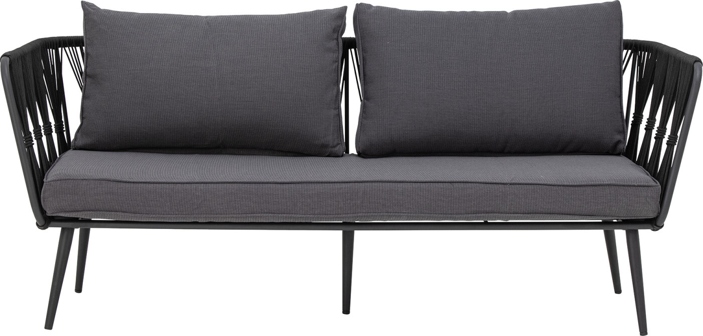 Bloomingville Pavone Sofa Sort Metal Havesofa Flet