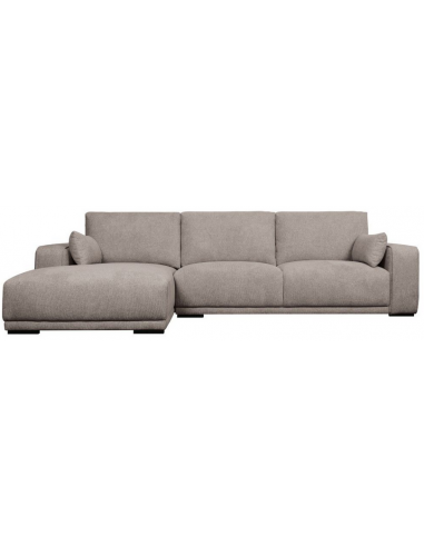 Cali Venstrevendt Chaiselong Sofa Træ Polyester 305 173 Sort Brun