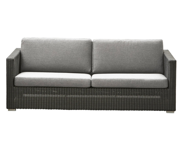 Cane Line Chester Sofa Pers Inkl Lysegrå Hynder Graphite 197