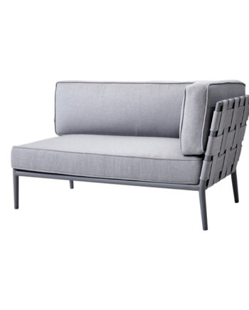 Cane Line Conic Sofa 2pers Venstre Modul Light Grey 140