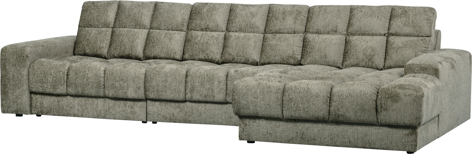 Chaiselong Hjørnesofa Woood Second Date Frost Velour Højrevendt 316x162 Loungesofa