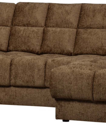 Chaiselong Loungesofa Woood Second Date Højrevendt Messingfarvet Velour