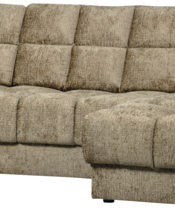 Chaiselong Loungesofa Woood Second Date Lysegrå Velour 316 162 Højrevendt