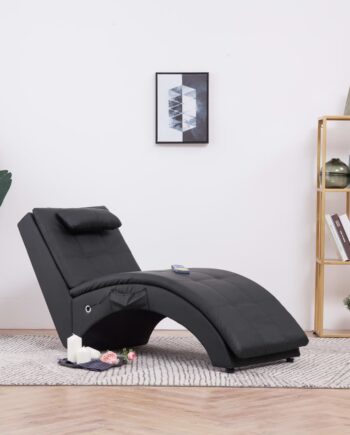 Chaiselong Med Massagefunktion Pude Kunstlæder