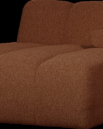 Chaiselong Modul Højre Woood Mojo Boucl Modulsofa Rustbrun Melange 100 Polyester Justerbare Armlæn
