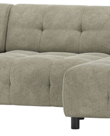 Chaiselong Modulsofa Woood Louis Grøn Chenille 334x120x73 Højrevendt