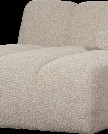 Chaiselong Modulsofa Woood Mojo Højrevendt Boucl Beige Melange Manuelt Justerbare Armlæn