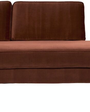 Chaiselong Sofa Broste Copenhagen Wind Velour Brun 200