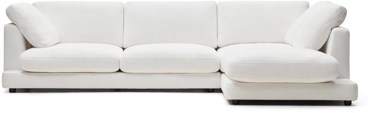 Chaiselong Sofa Kave Home Gala Personers Hvid Rustik Lounge Højrevendt 300x193x87