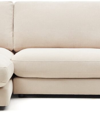 Chaiselong Sofa Kave Home Gala Venstrevendt Beige Chenille 300x193