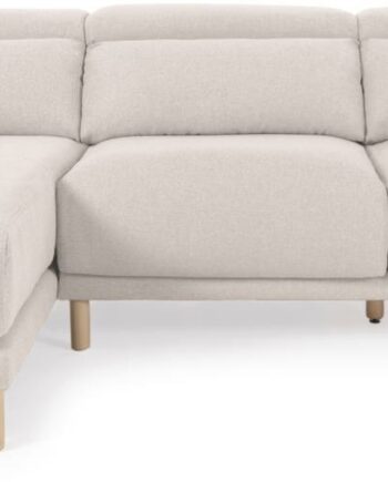 Chaiselong Sofa Kave Home Singa Venstrevendt Råhvid Polstret Stof Nordisk Moderne 296x180x98