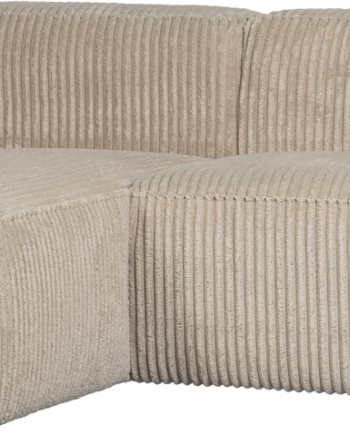 Chaiselong Sofa Woood Bean Venstrevendt Travertin Fløjl 254x178